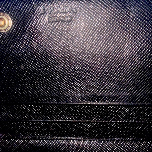 Prada Black Leather Long Zippy Wallet - Picture 8 of 8